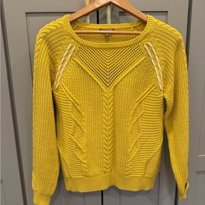 Lilla P Vibrant Yellow Crew Neck Sweater NWOT
